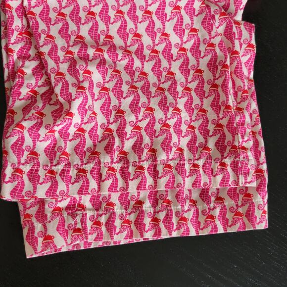 Vineyard Vines Christmas Pajama Pants Seahorse Santa hats Pink Women XXS - Picture 8 of 12